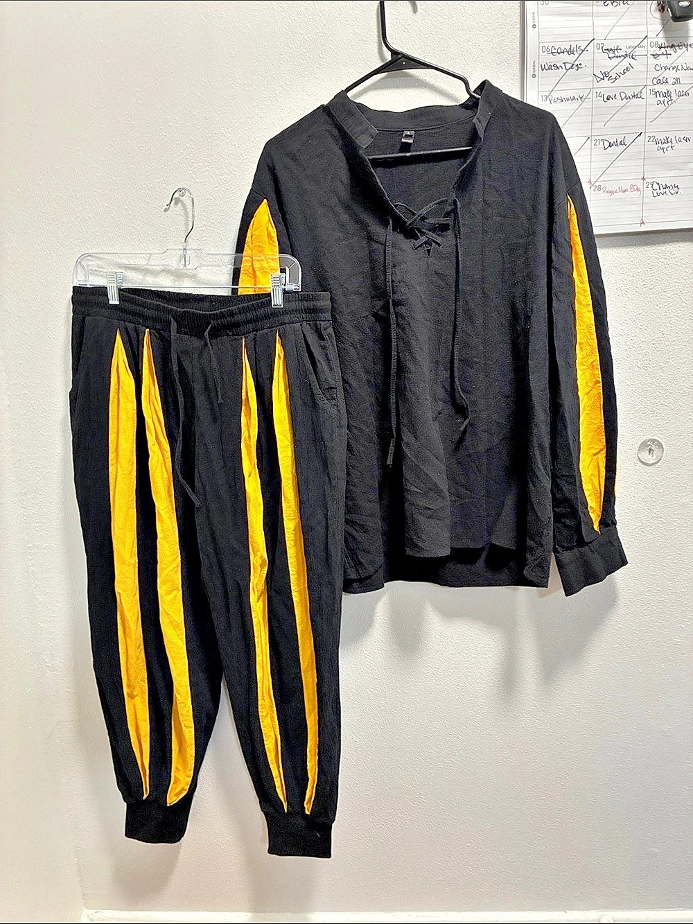 Black & Yellow Two-Piece Set Like New